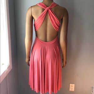 Sakura MIDI Infinity Convertible Dress in Coral
